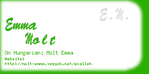 emma molt business card